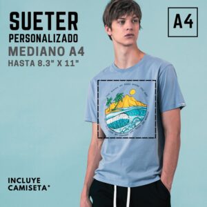 Camiseta con estampado DTF Mediano A4