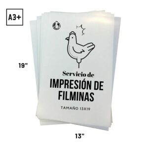 Filmina impresa para serigrafía A3+