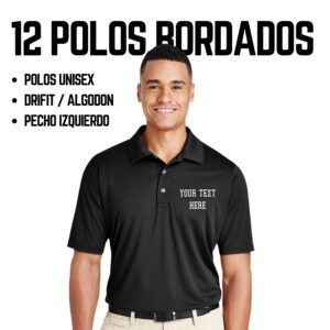 Pack 12 POLOS unisex bordados
