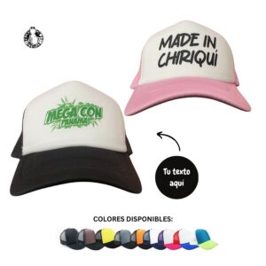 Gorra de malla personalizada con DTF frontal